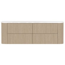 Thirroul 1500mm Wall Hung Double Vanity with Solid Surface Countertop